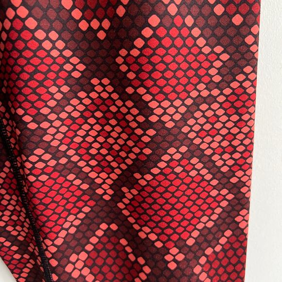Balance Athletica Leggings Activewear Red Geo Snakeskin Small - Picture 2 of 9